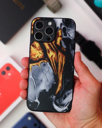 Picasee ULTIMATE CASE za Samsung Galaxy A21s - Black Gold 2