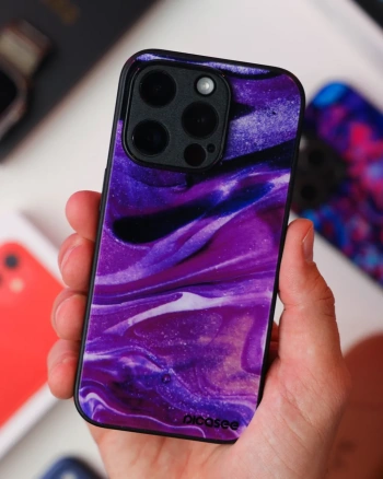 Picasee ULTIMATE CASE MagSafe za Apple iPhone 13 mini - Purple glitter