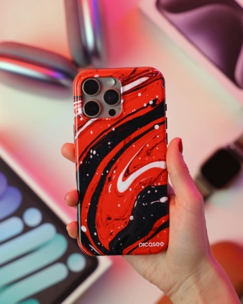 Picasee Fashion Case za Samsung Galaxy A55 5G A556B - Red black