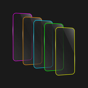 Picasee Zaščitno kaljeno steklo z okvirjem, ki se sveti v temi za Xiaomi Redmi Note 11 Pro+ 5G - Rožnata