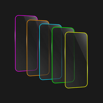 3x Picasee Zaščitno kaljeno steklo z okvirjem, ki se sveti v temi za Xiaomi Poco X3 Pro - Rožnata