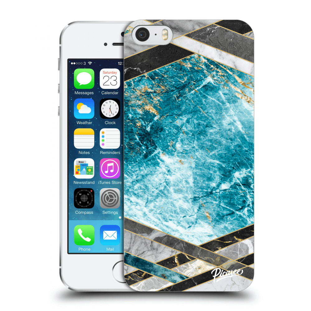 Picasee ULTIMATE CASE za Apple iPhone 5/5S/SE - Blue geometry