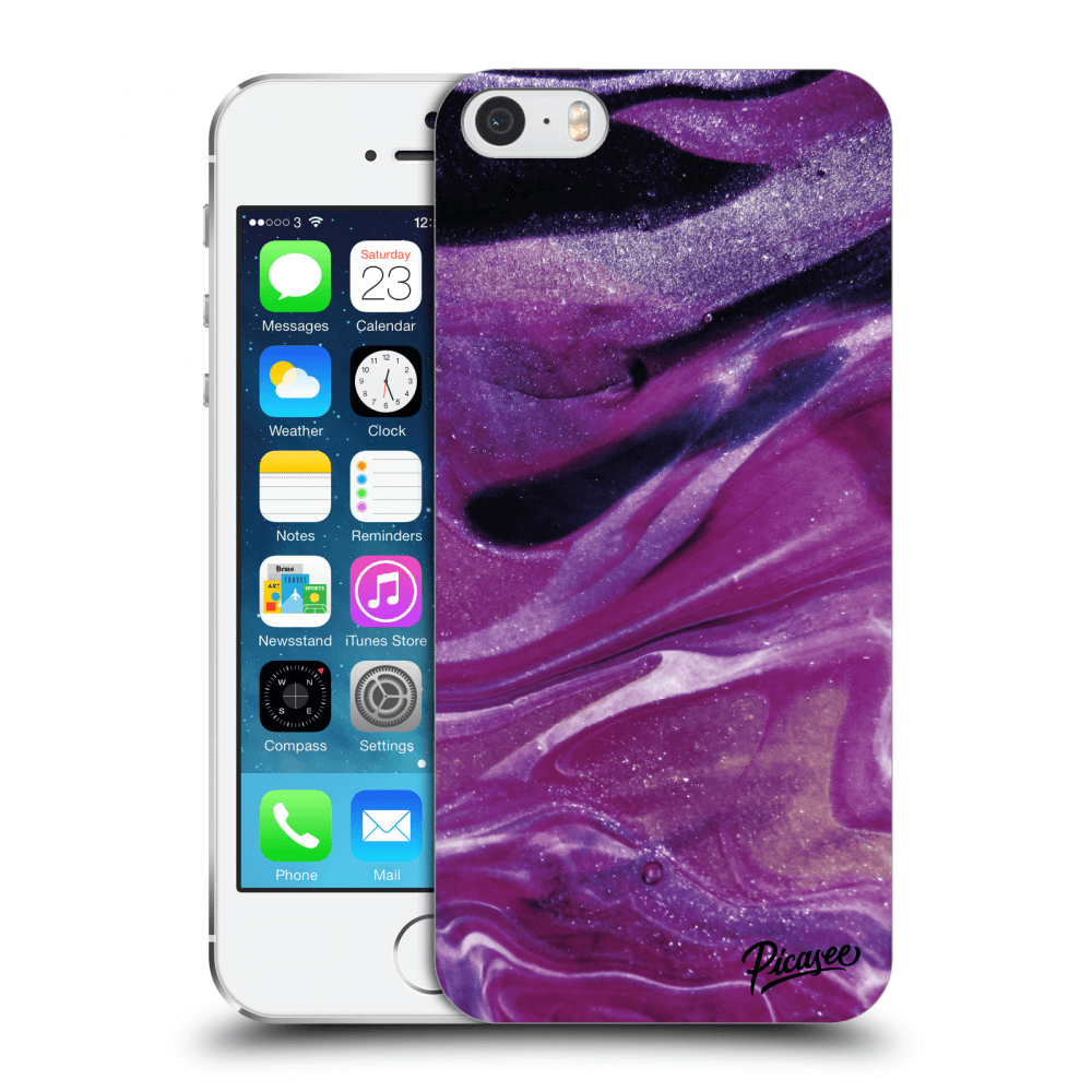 Picasee ULTIMATE CASE za Apple iPhone 5/5S/SE - Purple glitter