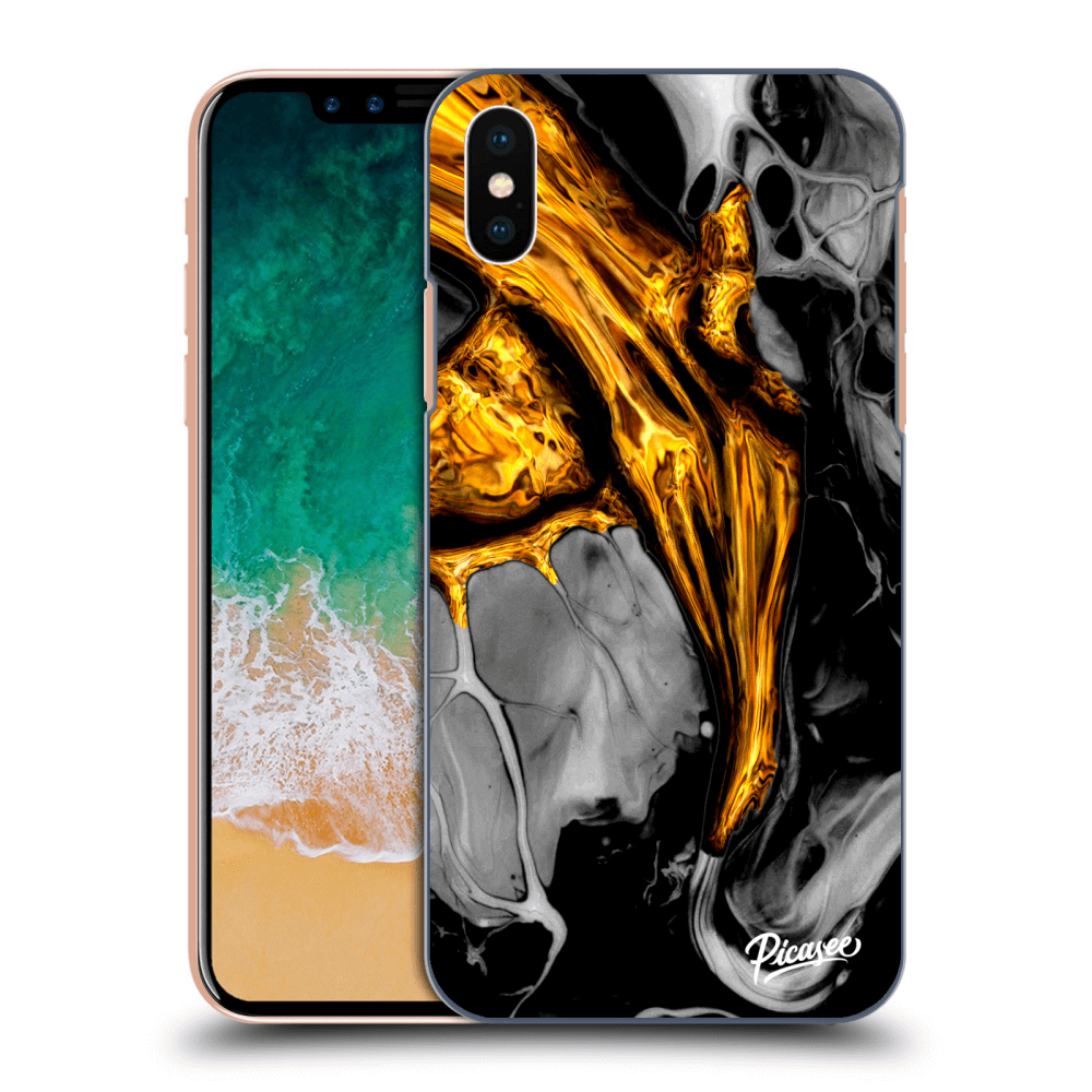 Picasee ULTIMATE CASE za Apple iPhone X/XS - Black Gold