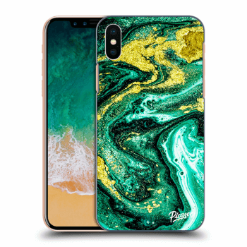 Picasee ULTIMATE CASE za Apple iPhone X/XS - Green Gold