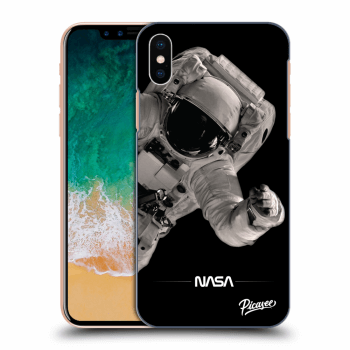 Picasee silikonski črni ovitek za Apple iPhone X/XS - Astronaut Big