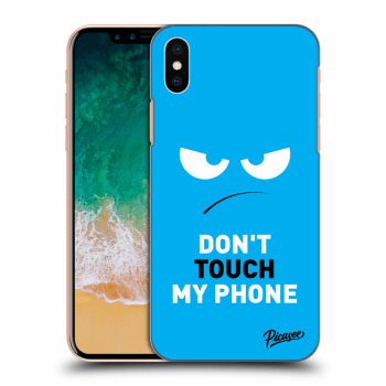 Ovitek za Apple iPhone X/XS - Angry Eyes - Blue