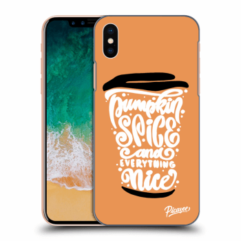 Ovitek za Apple iPhone X/XS - Pumpkin coffee