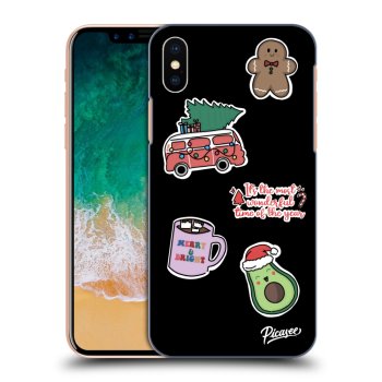 Ovitek za Apple iPhone X/XS - Christmas Stickers