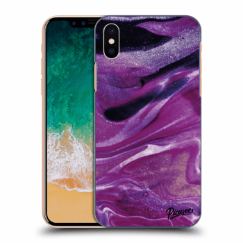 Ovitek za Apple iPhone X/XS - Purple glitter