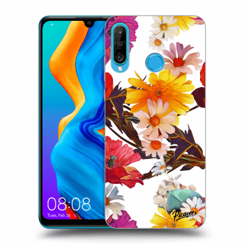 Picasee silikonski črni ovitek za Huawei P30 Lite - Meadow