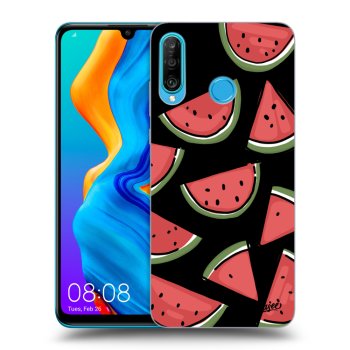 Picasee silikonski črni ovitek za Huawei P30 Lite - Melone