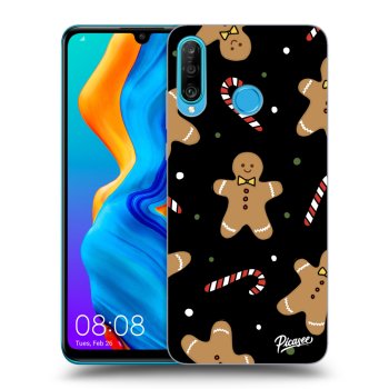 Picasee silikonski črni ovitek za Huawei P30 Lite - Gingerbread