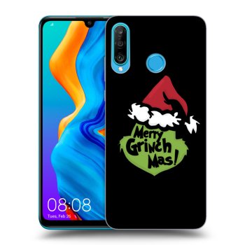 Picasee silikonski črni ovitek za Huawei P30 Lite - Grinch 2