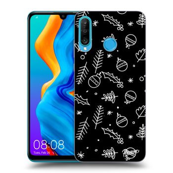 Picasee silikonski črni ovitek za Huawei P30 Lite - Mistletoe