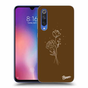 Ovitek za Xiaomi Mi 9 SE - Brown flowers