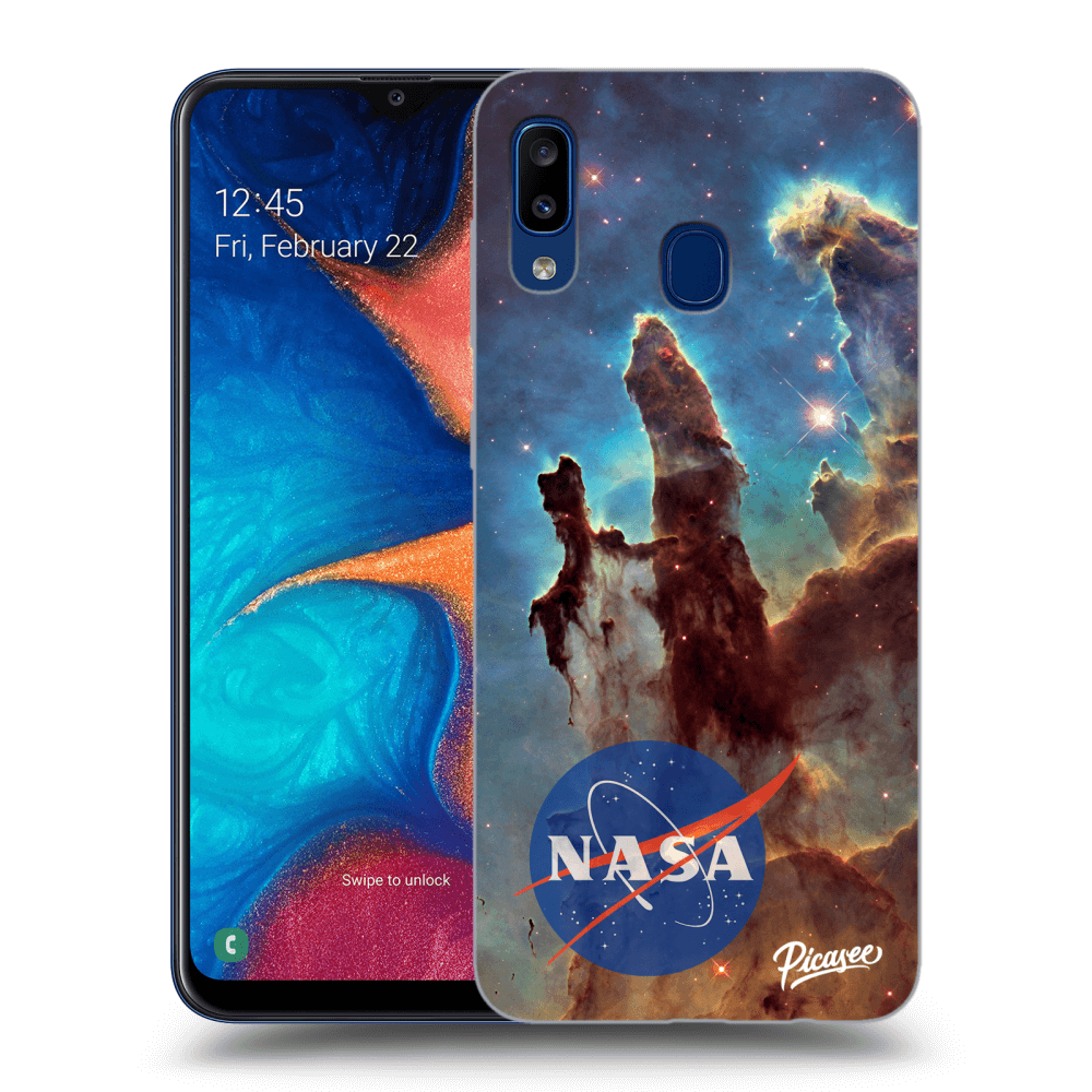 Picasee silikonski črni ovitek za Samsung Galaxy A20e A202F - Eagle Nebula