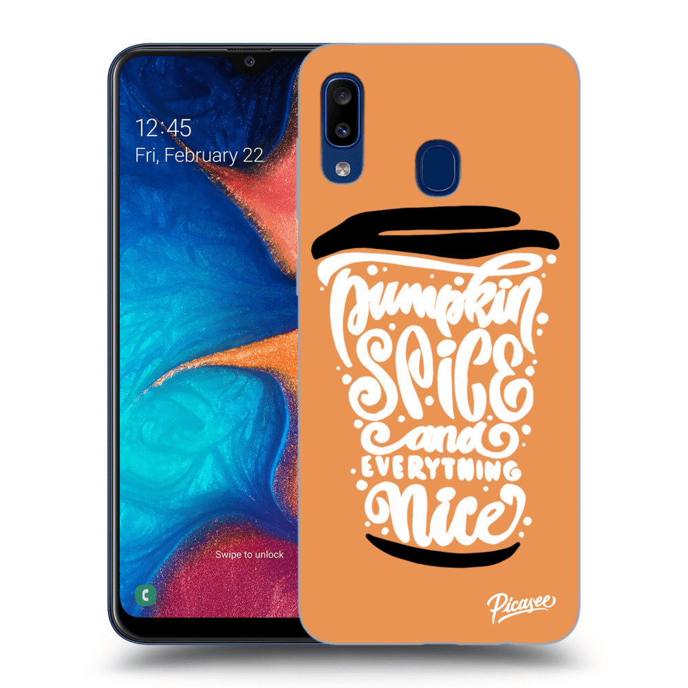 Picasee silikonski črni ovitek za Samsung Galaxy A20e A202F - Pumpkin coffee