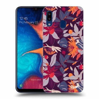 Ovitek za Samsung Galaxy A20e A202F - Purple Leaf