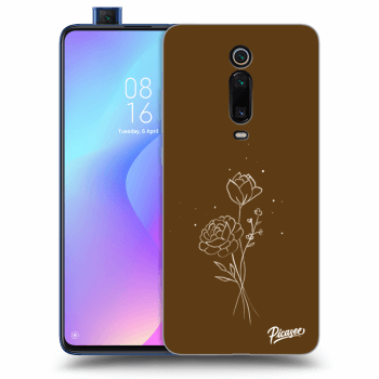 Ovitek za Xiaomi Mi 9T (Pro) - Brown flowers