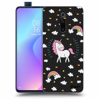 Picasee silikonski črni ovitek za Xiaomi Mi 9T (Pro) - Unicorn star heaven