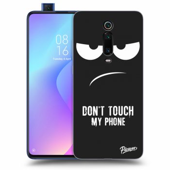 Picasee silikonski črni ovitek za Xiaomi Mi 9T (Pro) - Don't Touch My Phone