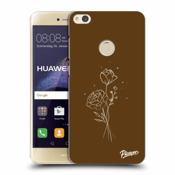 Ovitek za Huawei P9 Lite 2017 - Brown flowers