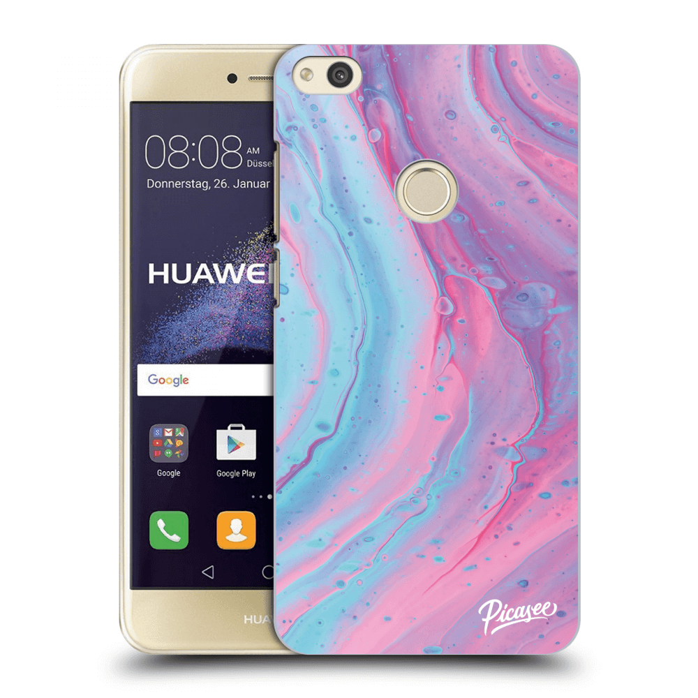 Picasee silikonski prozorni ovitek za Huawei P9 Lite 2017 - Pink liquid