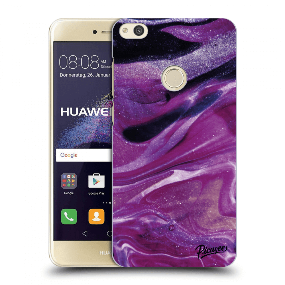 Picasee silikonski prozorni ovitek za Huawei P9 Lite 2017 - Purple glitter