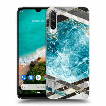 Ovitek za Xiaomi Mi A3 - Blue geometry