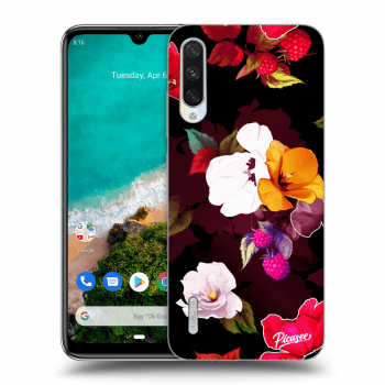 Picasee silikonski prozorni ovitek za Xiaomi Mi A3 - Flowers and Berries