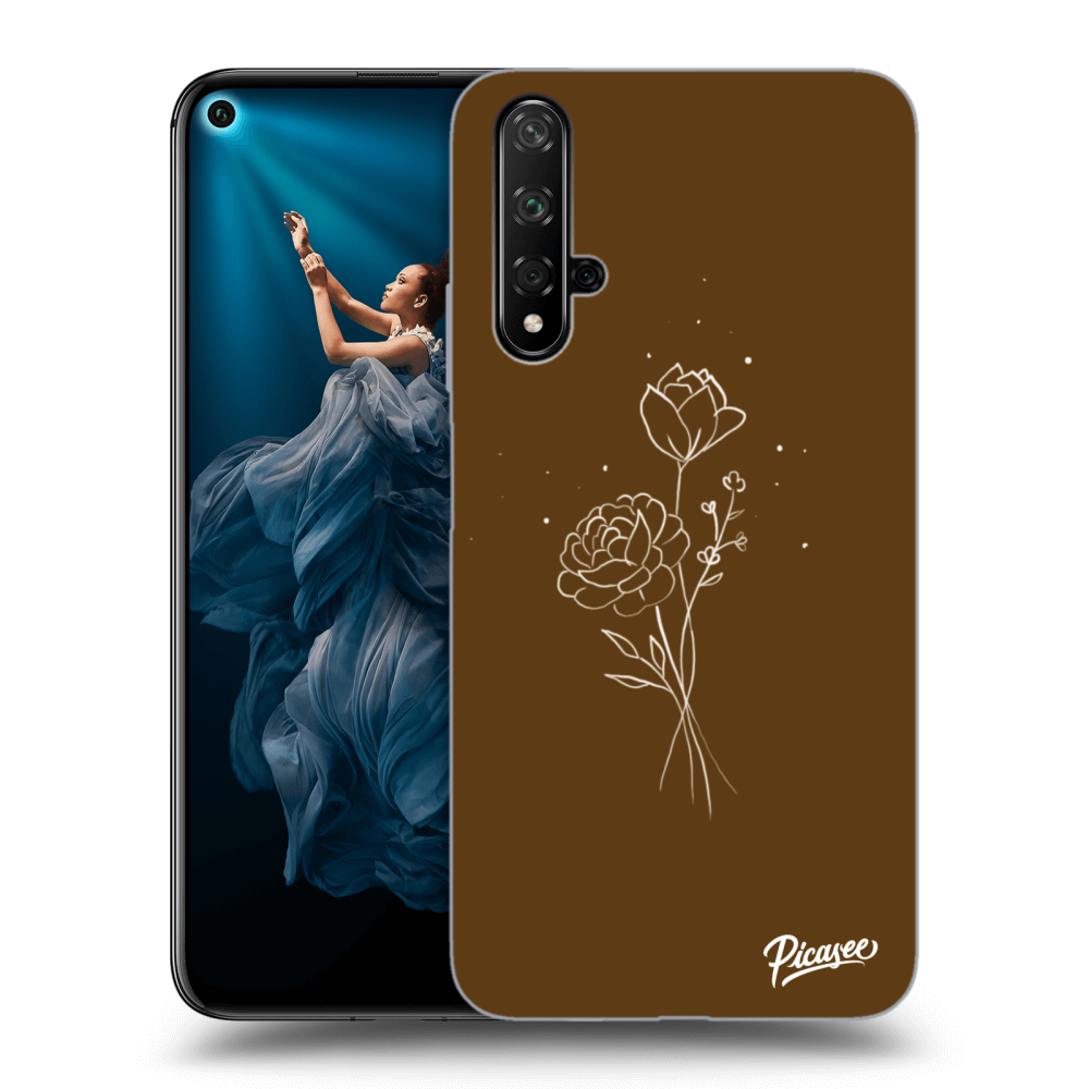 Picasee ULTIMATE CASE za Honor 20 - Brown flowers