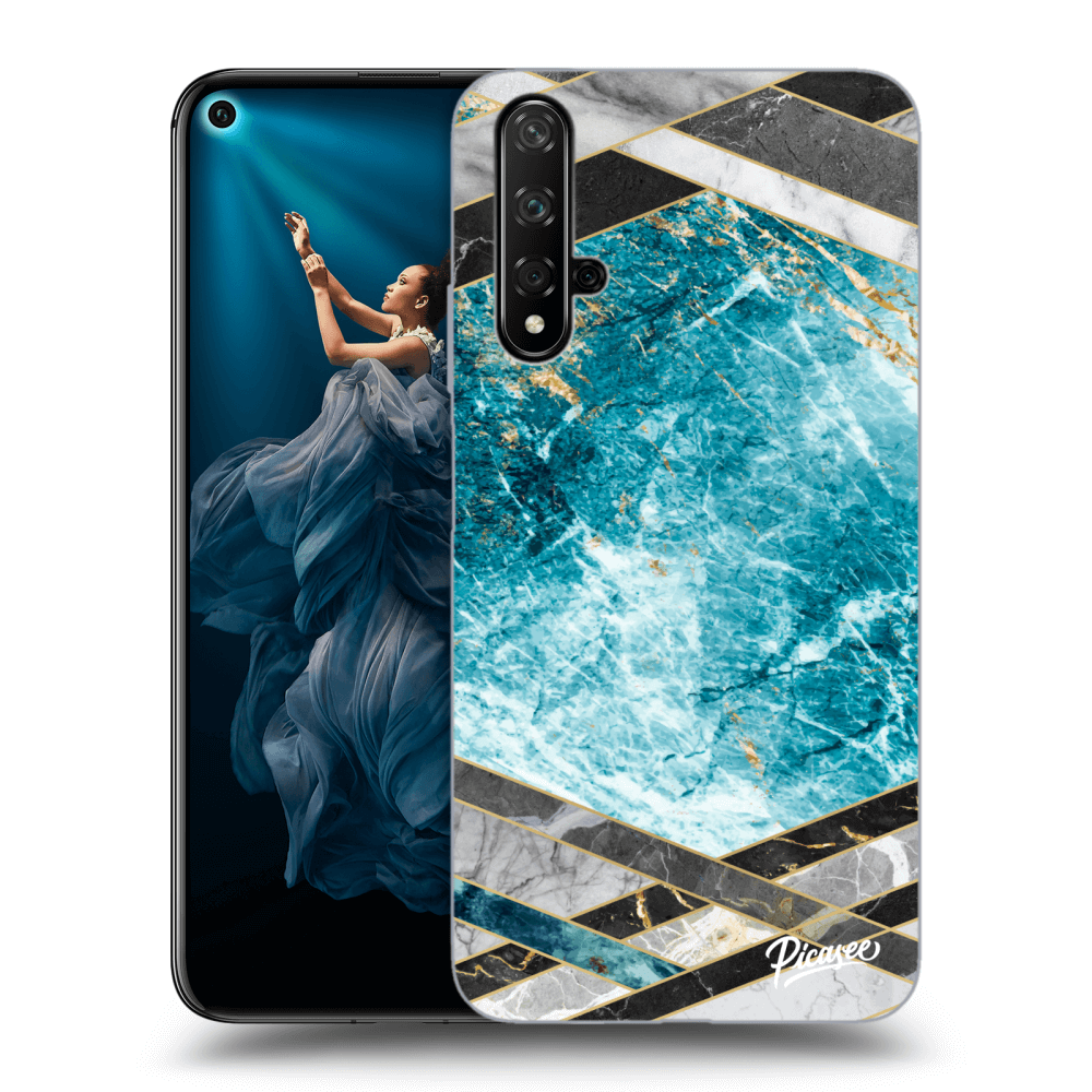 Picasee ULTIMATE CASE za Honor 20 - Blue geometry
