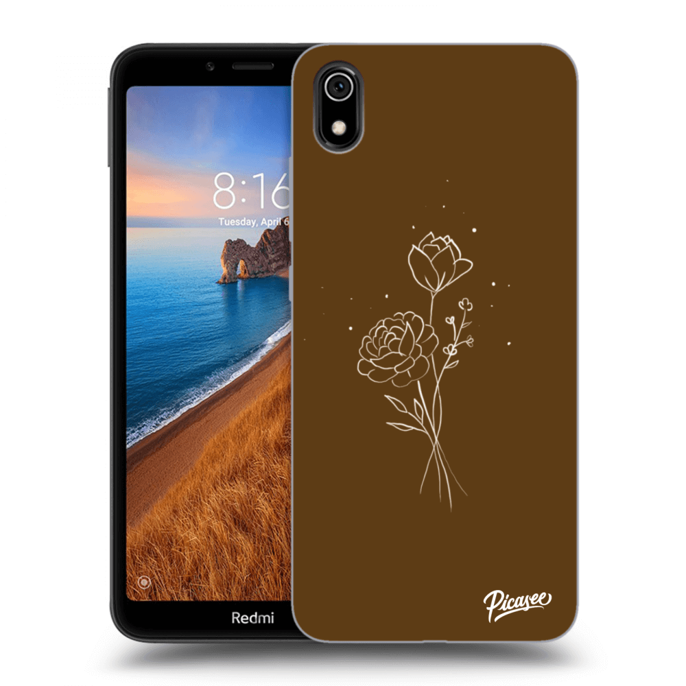 Picasee ULTIMATE CASE za Xiaomi Redmi 7A - Brown flowers