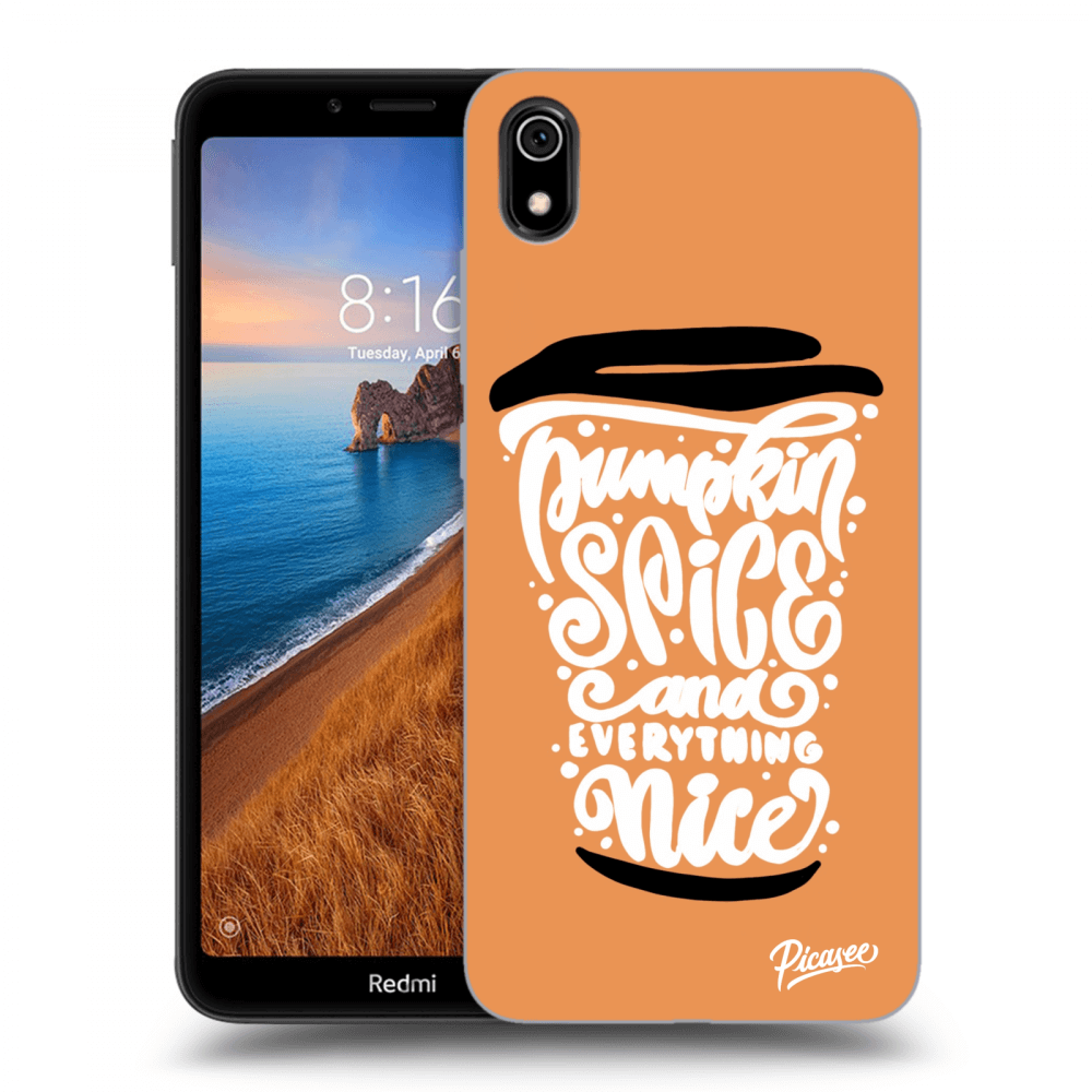 Picasee silikonski črni ovitek za Xiaomi Redmi 7A - Pumpkin coffee