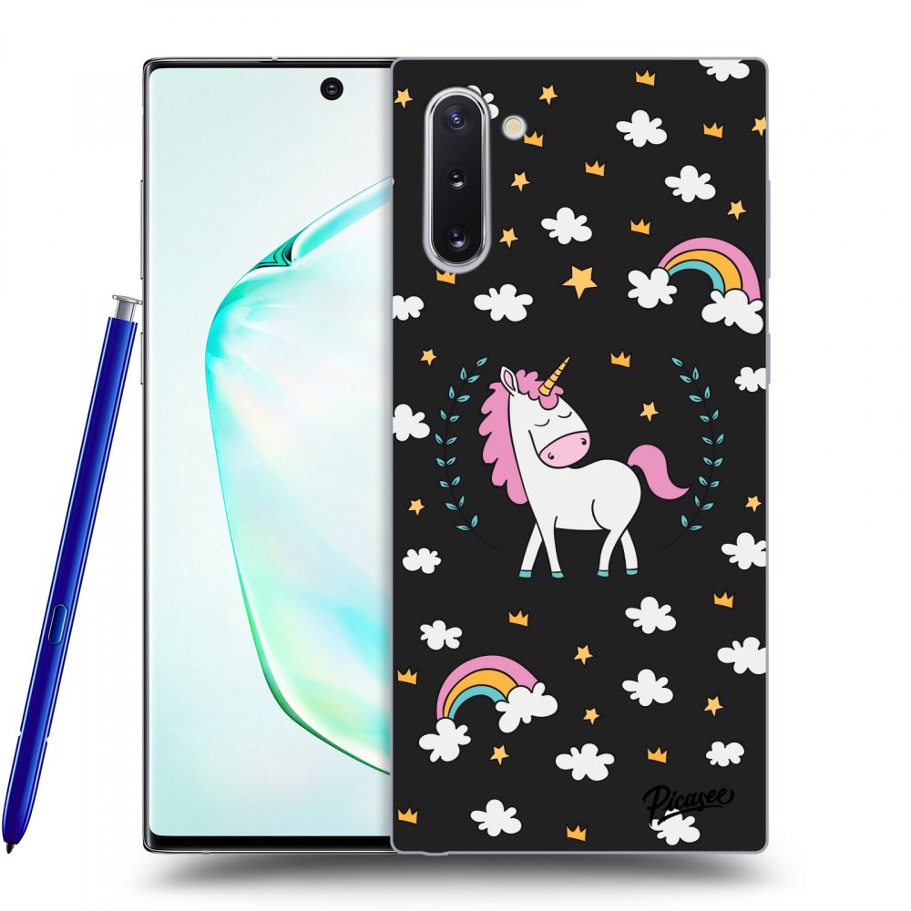 Picasee silikonski črni ovitek za Samsung Galaxy Note 10 N970F - Unicorn star heaven