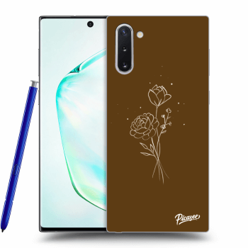 Ovitek za Samsung Galaxy Note 10 N970F - Brown flowers
