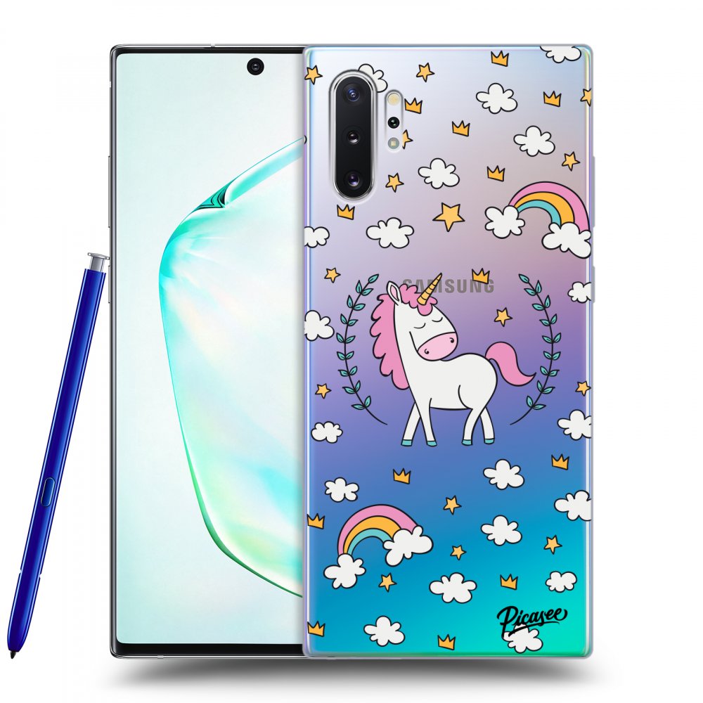 Picasee silikonski prozorni ovitek za Samsung Galaxy Note 10+ N975F - Unicorn star heaven