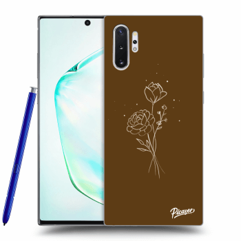 Ovitek za Samsung Galaxy Note 10+ N975F - Brown flowers