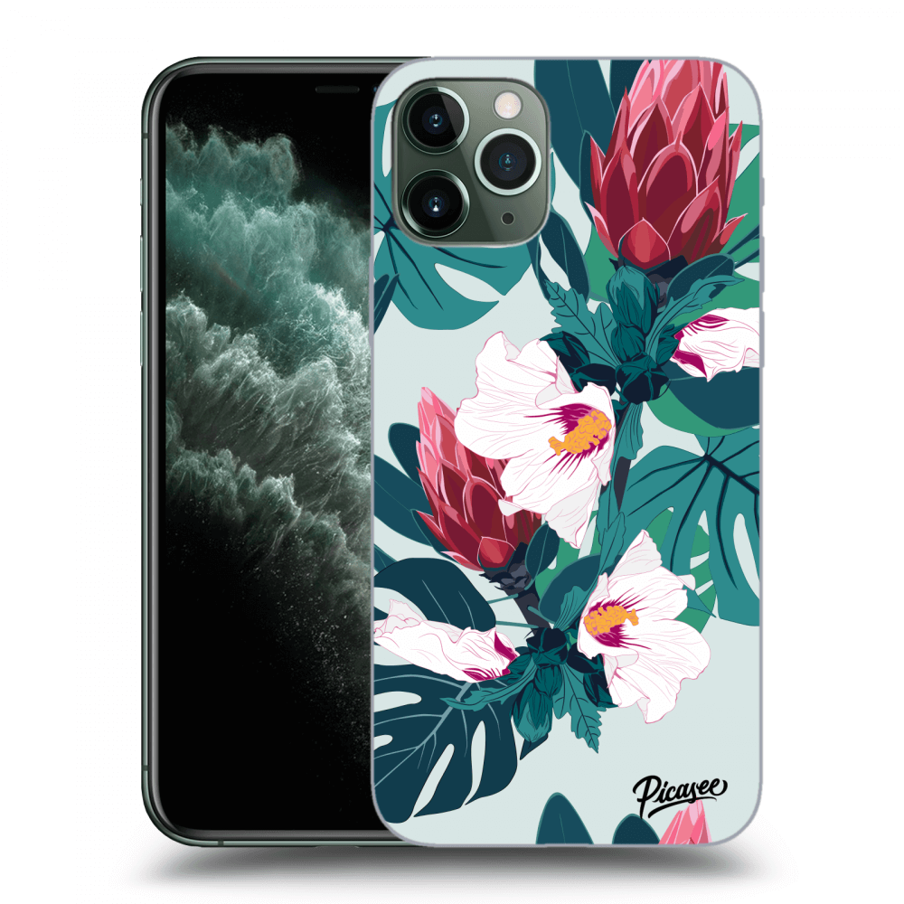 Picasee silikonski črni ovitek za Apple iPhone 11 Pro - Rhododendron