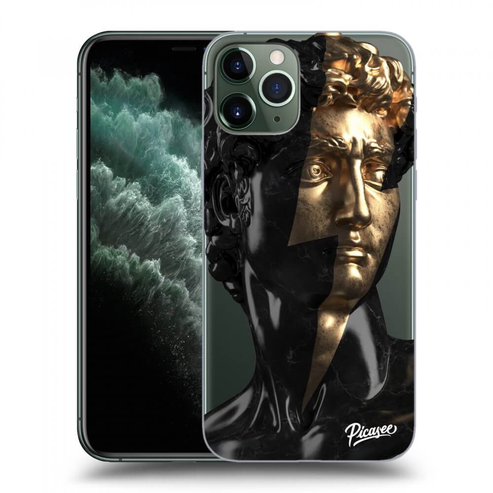Picasee silikonski prozorni ovitek za Apple iPhone 11 Pro - Wildfire - Black