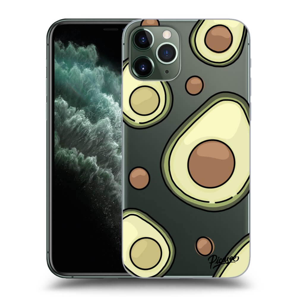 Picasee silikonski prozorni ovitek za Apple iPhone 11 Pro - Avocado