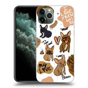 Picasee silikonski prozorni ovitek za Apple iPhone 11 Pro - Frenchies