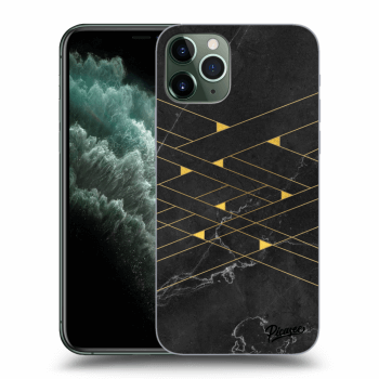 Picasee silikonski prozorni ovitek za Apple iPhone 11 Pro - Gold Minimal