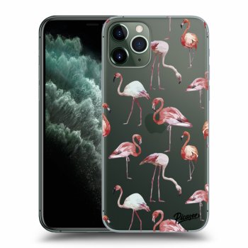 Picasee silikonski prozorni ovitek za Apple iPhone 11 Pro - Flamingos