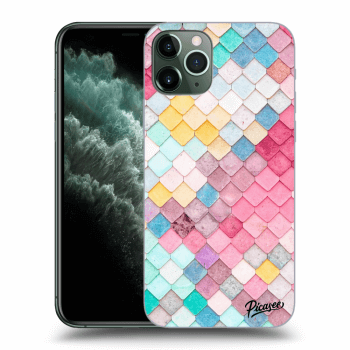 Picasee silikonski prozorni ovitek za Apple iPhone 11 Pro - Colorful roof