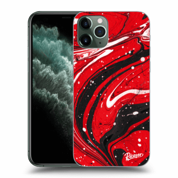 Picasee silikonski prozorni ovitek za Apple iPhone 11 Pro - Red black
