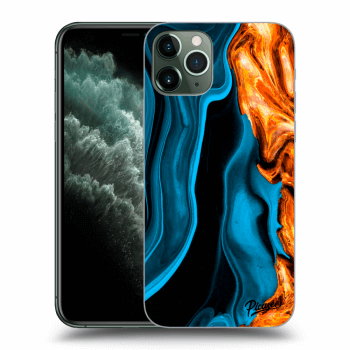 Picasee silikonski prozorni ovitek za Apple iPhone 11 Pro - Gold blue