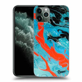 Picasee silikonski prozorni ovitek za Apple iPhone 11 Pro - Blue Magma