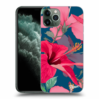 Picasee silikonski prozorni ovitek za Apple iPhone 11 Pro - Hibiscus
